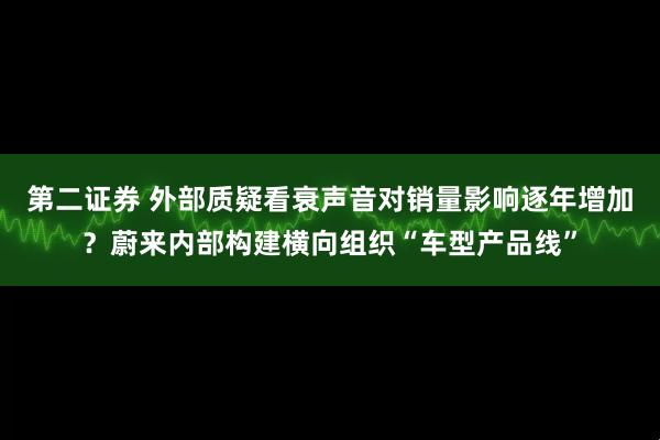 第二证券 外部质疑看衰声音对销量影响逐年增加？蔚来内部构建横向组织“车型产品线”
