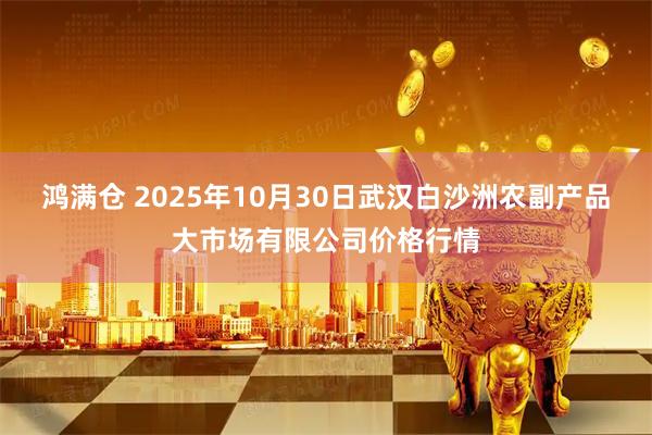 鸿满仓 2025年10月30日武汉白沙洲农副产品大市场有限公司价格行情