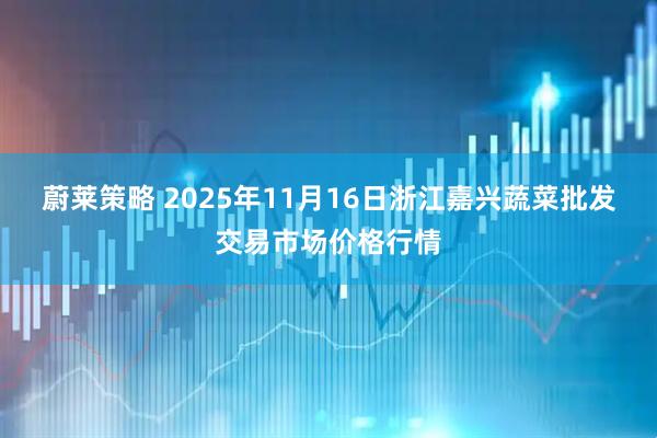 蔚莱策略 2025年11月16日浙江嘉兴蔬菜批发交易市场价格行情